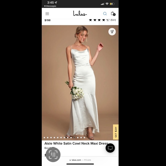 knee length dresses for ladies SATIN BIAS COWL BACK MAXI | POWDER WHITE  THIRD FORM